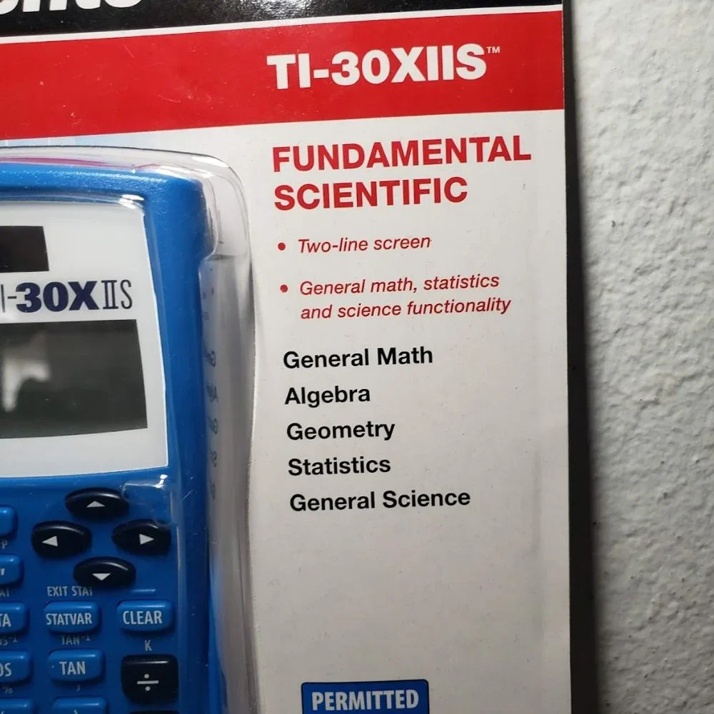 New Texas Instruments TI-30X IIS Scientific Calculator Blue solar battery School